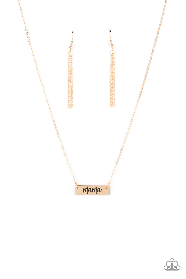 Blessed Mama Gold Necklace Paparazzi Accessories