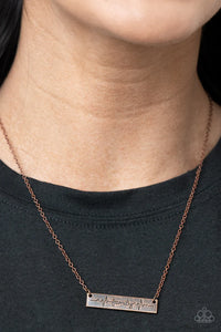 copper,short necklace,Living The Mom Life Copper Necklace