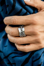 Load image into Gallery viewer, Scintillating Smolder Silver Rhinestone Ring Paparazzi Accessories