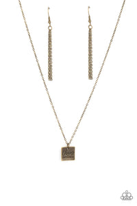 inspirational,short necklace,Chaos Coordinator Brass Necklace