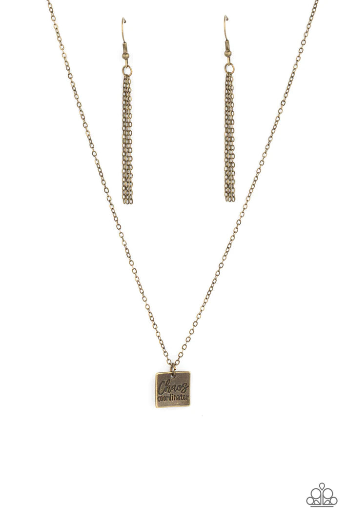 Chaos Coordinator Brass Necklace Paparazzi Accessories