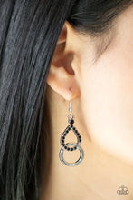 Load image into Gallery viewer, Red Carpet Couture Black Rhinestone Earrings Paparazzi Accessories