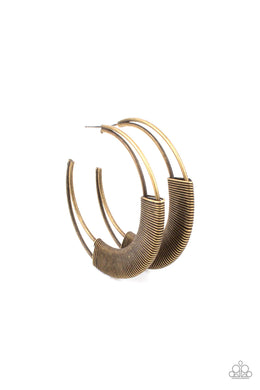 Artisan Attitude Brass Hoop Earrings Paparazzi Accessories