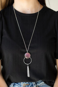 cat's eye,long necklace,purple,Nice to GLOW You Purple Cat's Eye Necklace