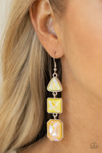 Load image into Gallery viewer, Cosmic Culture Yellow Earring Paparazzi Accessories