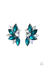 Load image into Gallery viewer, Instant Iridescence Blue Rhinestone Post Earrings Paparazzi Accessories