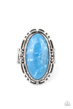 Load image into Gallery viewer, Peacefully Pioneer Blue Stone Ring Paparazzi Accessories