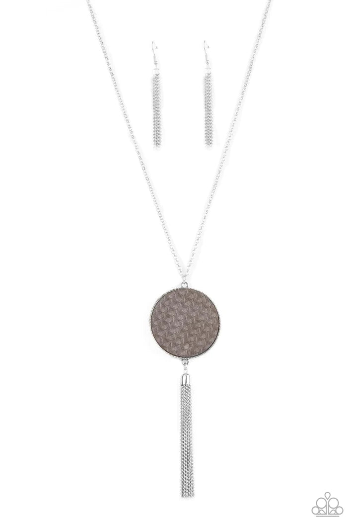 Wondrously Woven Silver Necklace Paparazzi Accessories