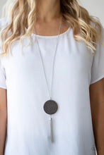 Load image into Gallery viewer, Wondrously Woven Silver Necklace Paparazzi Accessories