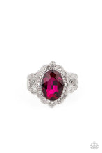 Load image into Gallery viewer, Oval Office Opulence Pink Rhinestone Ring Paparazzi Accessories