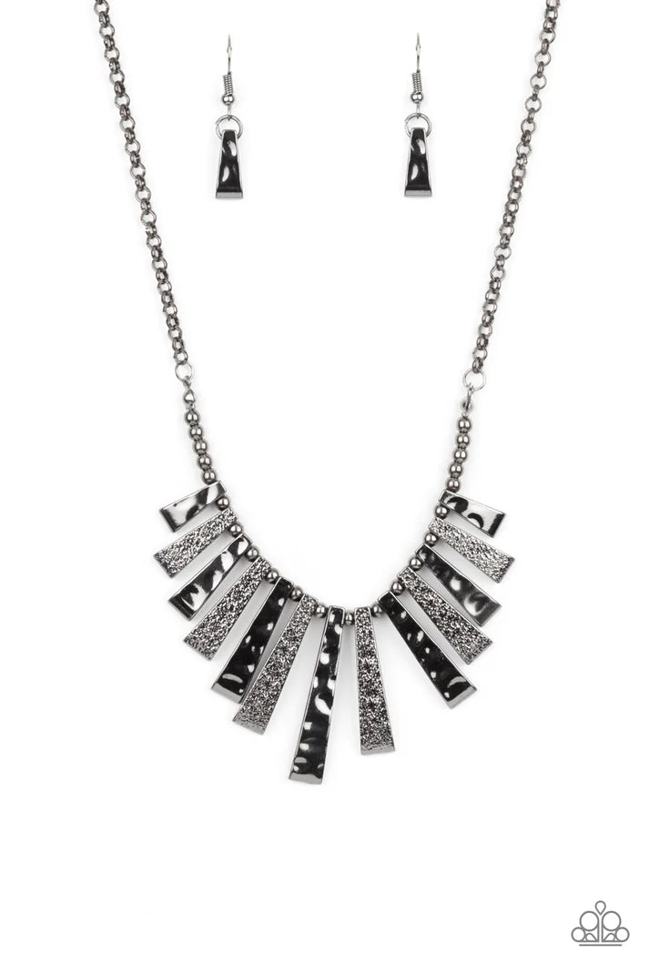 The Mane Course Black Gunmetal Necklace Paparazzi Accessories