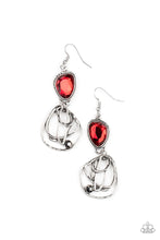 Load image into Gallery viewer, Galactic Drama Red Earring Paparazzi Accessories