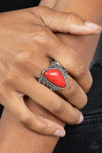 Load image into Gallery viewer, Soul Trek Red Stone Ring Paparazzi Accessories