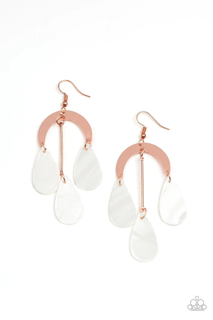 Atlantis Ambience Copper Earring Paparazzi Accessories