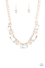 Load image into Gallery viewer, Flawlessly Famous Multi Rose Gold Rhinestone Necklace Paparazzi Accessories