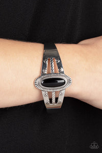 black,cuff,Wanderlust Walkabout Black Cuff Bracelet
