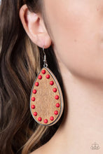 Load image into Gallery viewer, Rustic Refuge Red Earring Paparazzi Accessories