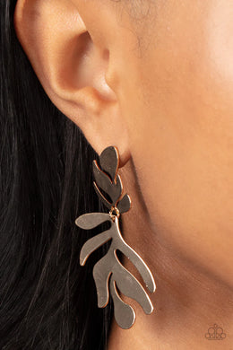 Palm Picnic Gold Post Earring Paparazzi Accessories