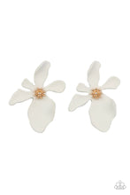 Load image into Gallery viewer, Hawaiian Heiress White Floral Post Earrings Paparazzi Accessories