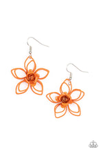 Load image into Gallery viewer, Botanical Bonanza Orange Floral Earrings Paparazzi Accessories