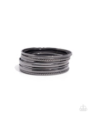 Load image into Gallery viewer, âStackable Shimmer - Black Paparazzi Accessories