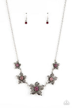 Load image into Gallery viewer, Wallflower Wonderland Pink Floral Necklace Paparazzi Accessories