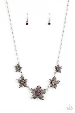 Wallflower Wonderland Pink Floral Necklace Paparazzi Accessories