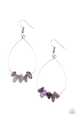 South Beach Serenity Purple Stone Earrings Paparazzi Accessories