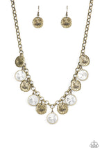 Load image into Gallery viewer, Spot On Sparkle Brass Rhinestone Necklace Paparazzi Accessories