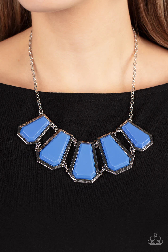 Stellar Heiress Blue Necklace Paparazzi Accessories