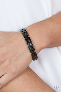 gunmetal,hinge,Closed Circuit Strategy Black Gunmetal Hinge Bracelets