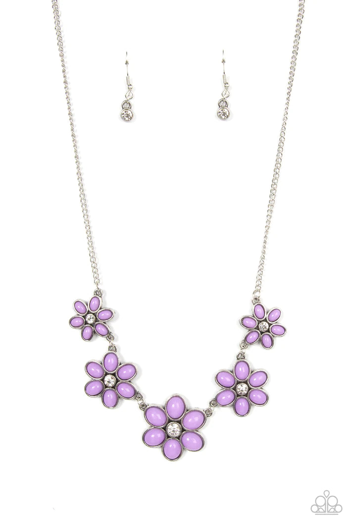 Prairie Party Purple Floral Necklace Paparazzi Accessories