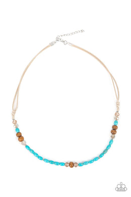 Groundbreaking Glamour Blue Urban Necklace Paparazzi Accessories