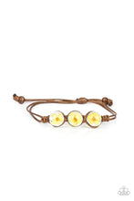 Load image into Gallery viewer, Prairie Persuasion Yellow Floral Pull-Tie Bracelet Paparazzi Accessories