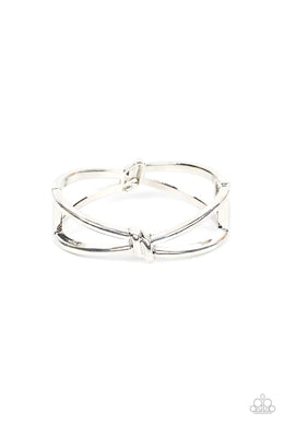 KNOT My First Rodeo Silver Hinge Bracelet Paparazzi Accessories
