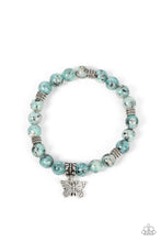 Load image into Gallery viewer, Butterfly Nirvana Blue Stone Stretchy Bracelet Paparazzi Accessories