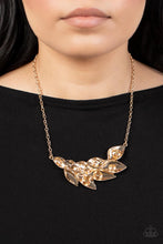 Load image into Gallery viewer, Enviable Elegance Gold Rhinestone Necklace Paparazzi Accessories