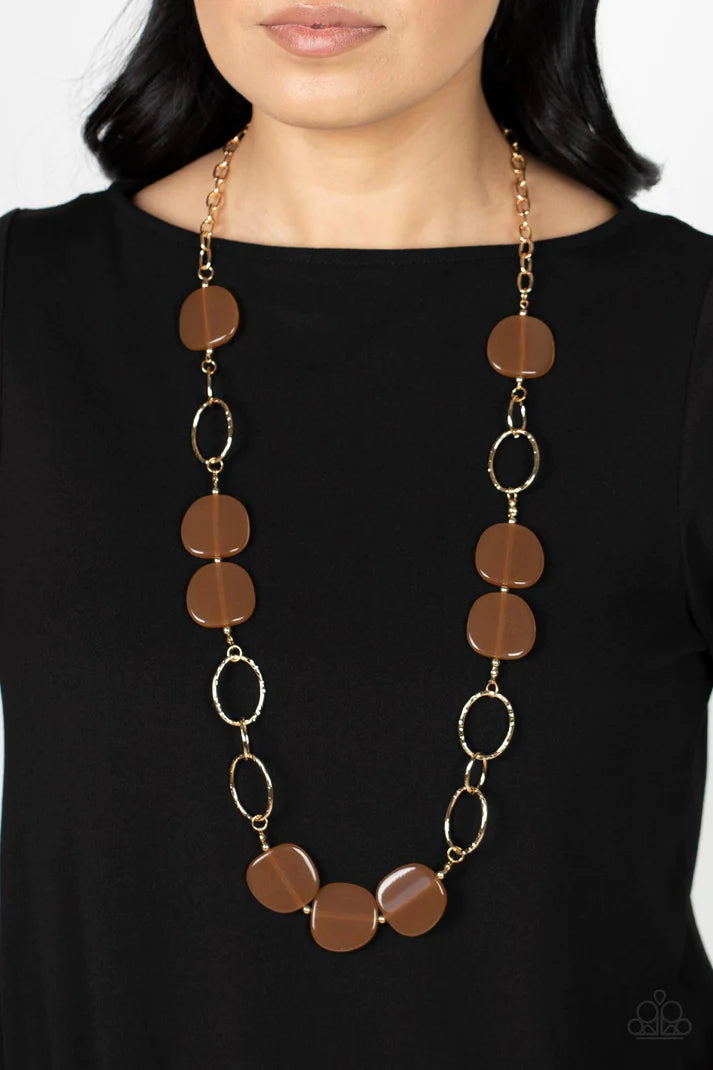 Posh Promenade Brown Necklace Paparazzi Accessories