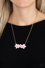 Load image into Gallery viewer, Petunia Picnic Pink Floral Necklace Paparazzi Accessories