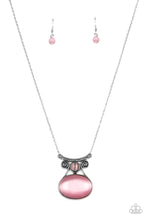 Load image into Gallery viewer, One Daydream At A Time Pink Cat&#39;s Eye Necklace Paparazzi Accessories