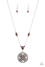 Load image into Gallery viewer, Timeless Traveler Red Rhinestone Necklace Paparazzi Accessories