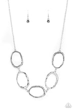Load image into Gallery viewer, Gritty Go-Getter Silver Rhinestone Necklace Paparazzi Accessories