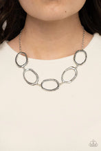 Load image into Gallery viewer, Gritty Go-Getter Silver Rhinestone Necklace Paparazzi Accessories