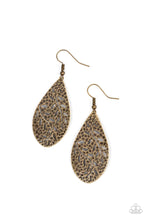 Load image into Gallery viewer, Vineyard Vanity Brass Earrings Paparazzi Accessories