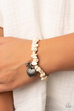 Load image into Gallery viewer, Love You To Pieces White Stone Stretchy Bracelets Paparazzi Accessories