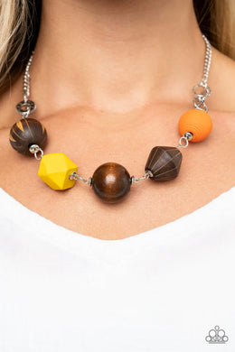 Eco Extravaganza Multi Wooden Necklace Paparazzi Accessories