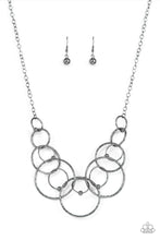Load image into Gallery viewer, Encircled in Elegance Black Gunmetal Necklace Paparazzi Accessories
