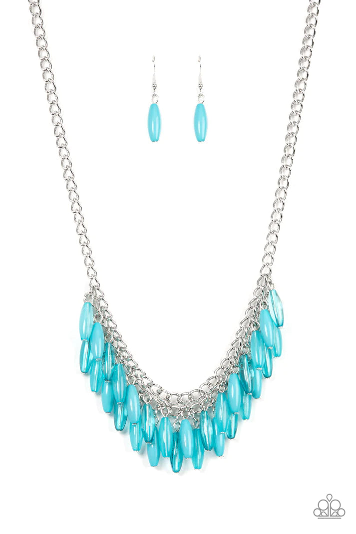 Beach House Hustle Blue Necklace Paparazzi Accessories