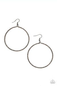 fishhook,gunmetal,seed bead,Basically Beaded Black Gunmetal Seed Bead Earrings