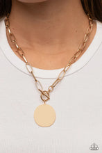 Load image into Gallery viewer, Tag Out Gold Necklace Paparazzi Accessories